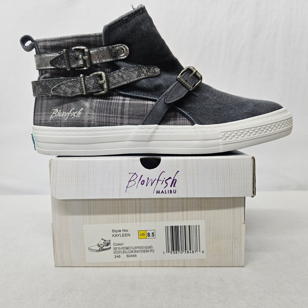 Blowfish Malibu Kayleen Casual Shoes 24650455 Gray White Women's Size 8.5